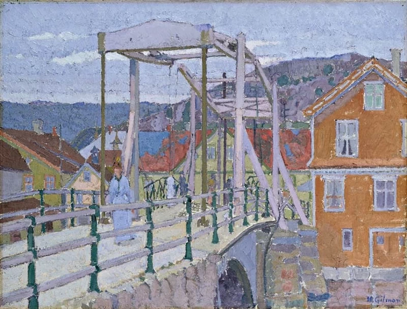 Harold Gilman - Ponte del canale, Flekkefjord, National Gallery, Londra